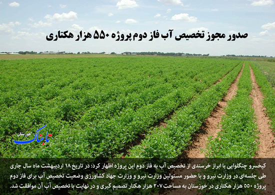 از «تخصیص آب برای فاز دوم طرح 550 هزار هکتاری» تا «نابودی 400 هزار درخت در خوزستان»