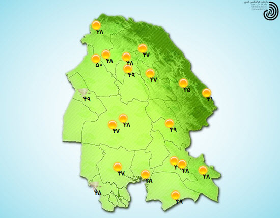 روند افزایشی دما در استان تا اواسط هفته آینده