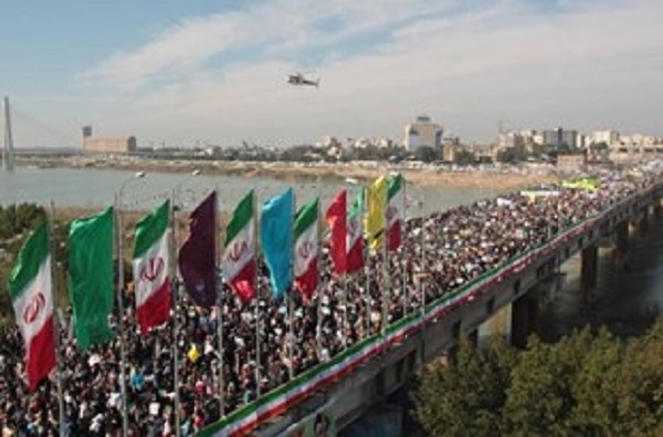 راهپیمایی یوم الله 22 بهمن در اهواز آغاز شد