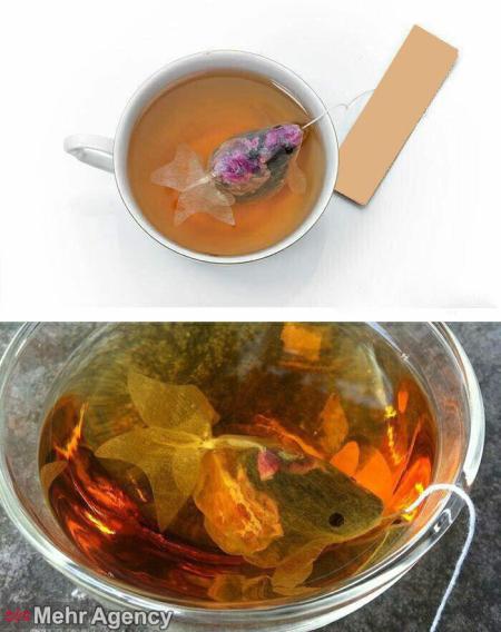 چای کیسه ای به شکل ماهی +عکس