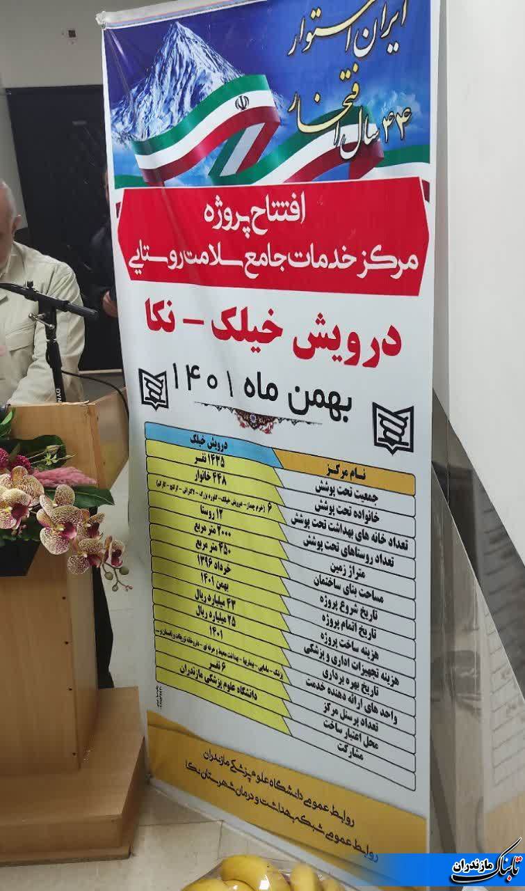افتتاح مرکز خدمات جامع سلامت روستایی درویش خیلک نکا در فجر۴۴+ تصاویر