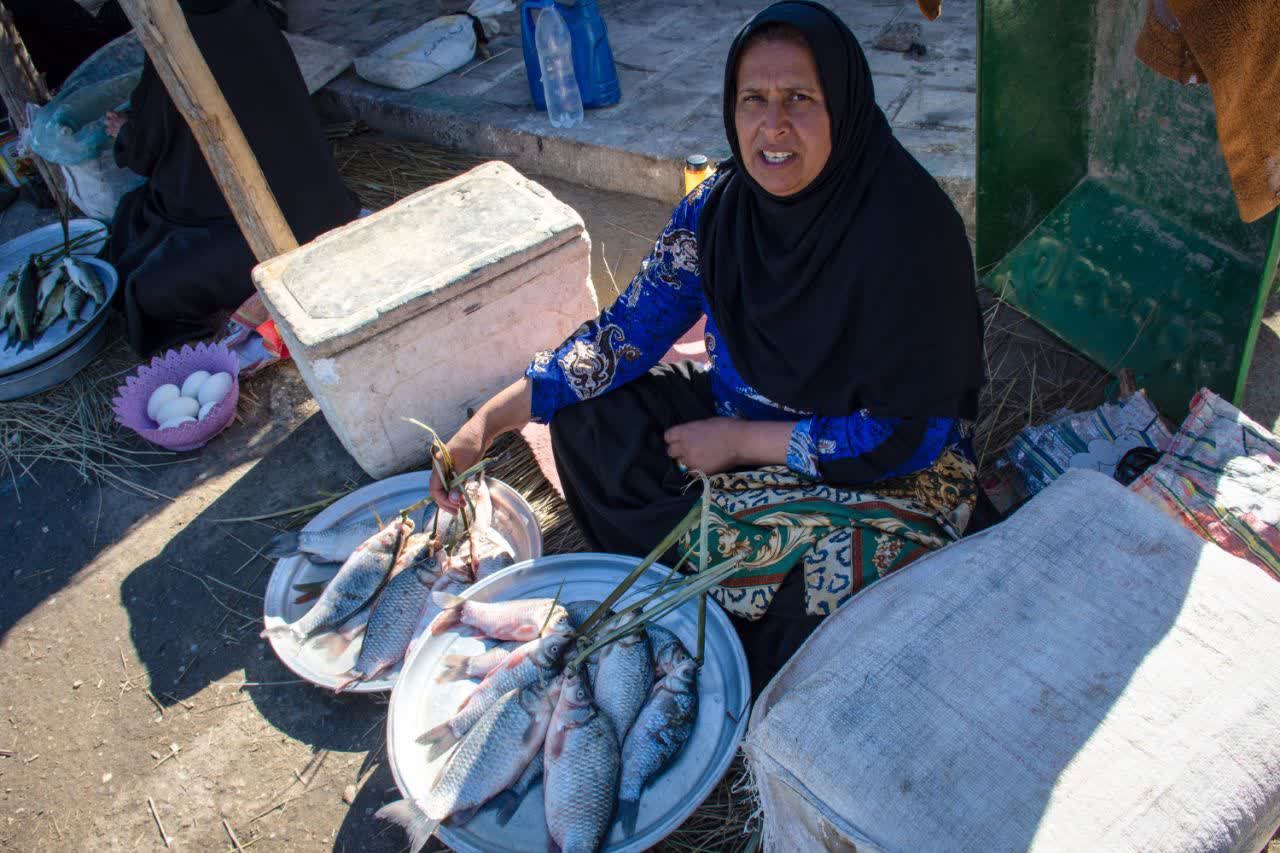 بازار سنتی فروش ماهی در شهرستان کارون