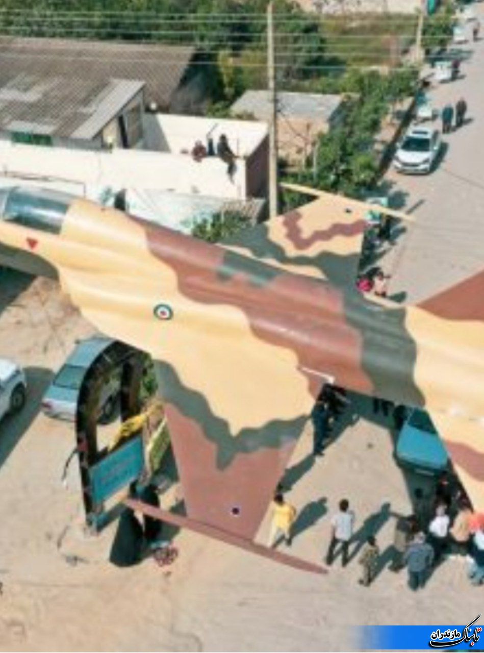 ماکت هواپیمای F5 در روستای ریحان‌آباد گلوگاه نصب و رونمایی شد