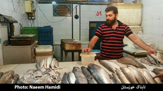 تصاویر/ حال هوای بازار ماهی فروشان آبادان