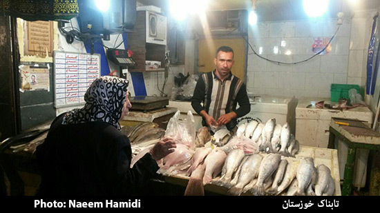 تصاویر/ حال هوای بازار ماهی فروشان آبادان