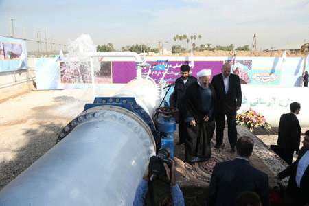 افتتاح طرح آبرسانی غدیر در خوزستان