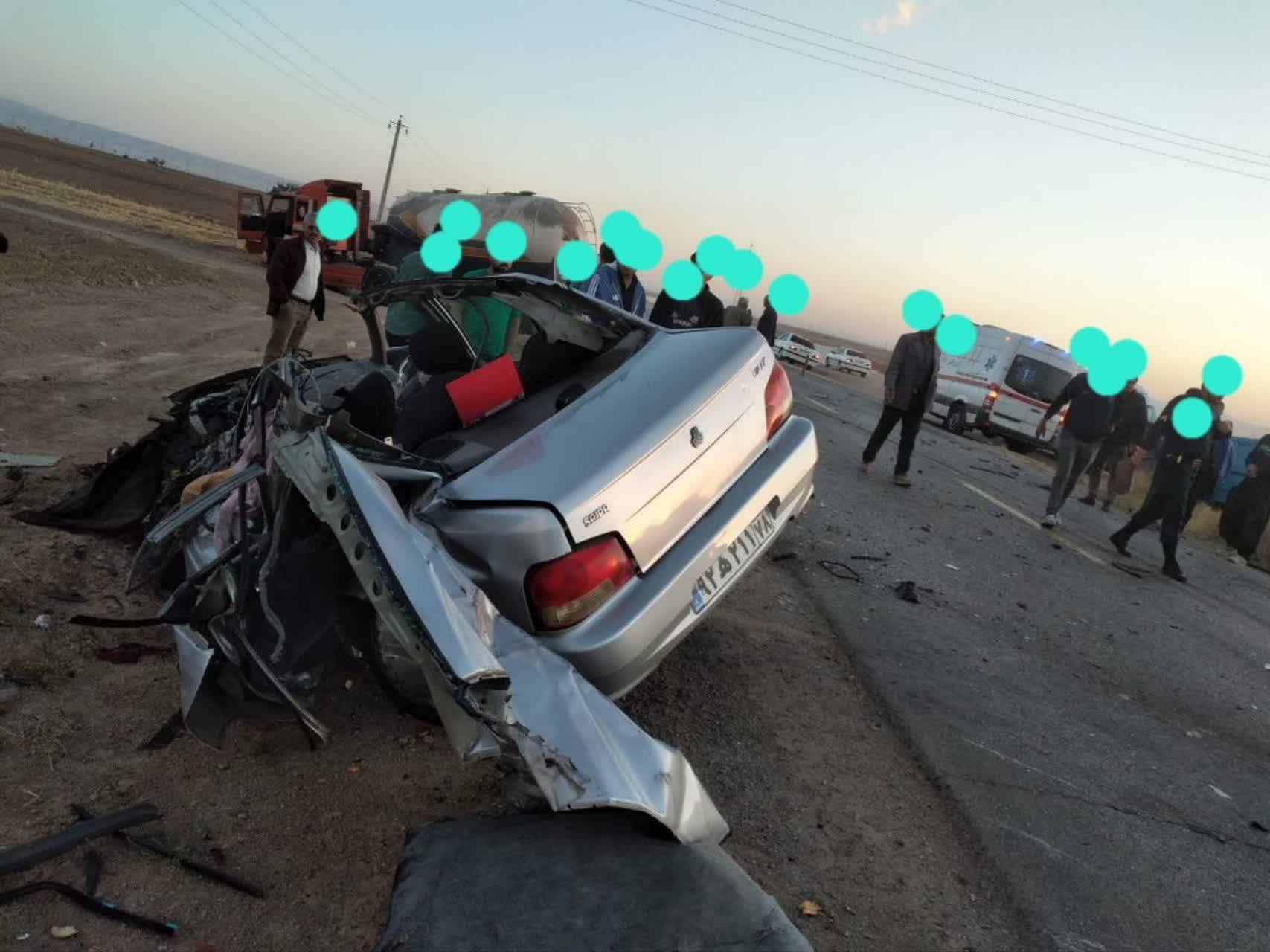 سانحه رانندگی در فامنین یک فوتی و یک مصدوم بر جاگذاشت